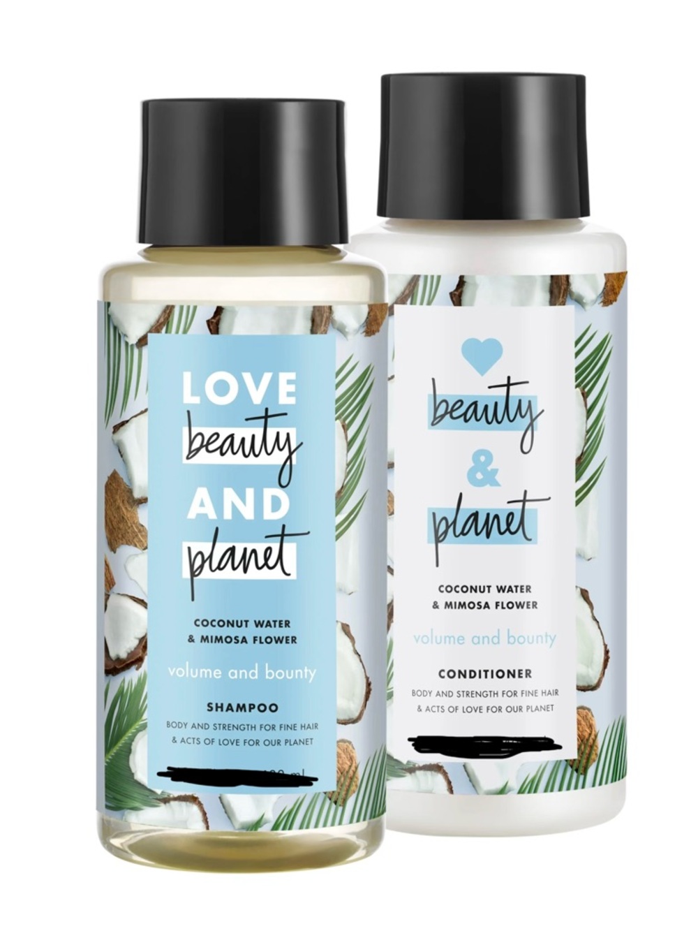 Love Beauty & Planet Coconut Volume Hair Shampoo & Conditioner - Travel Sizes